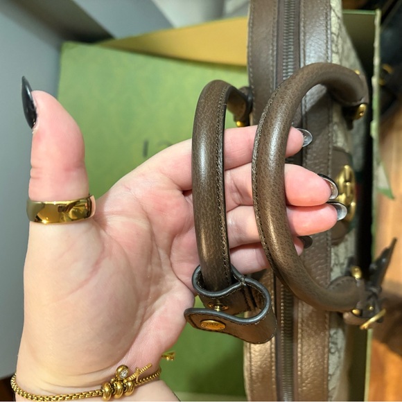 Gucci Brown and Cream Backpack with GG Monogram - Picture 2 of 7